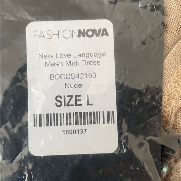 Fashion Nova Midi Dress in Nude - Picture 3 of 3